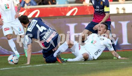 Fussball Bundesliga. RZ Pellets WAC gegen FC Admira Wacker Moedling. Sandro Gotal, (WAC), Stephan Zwierschitz  (Admira). Klagenfurt, 8.3.2014.
Foto: Kuess

---
pressefotos, pressefotografie, kuess, qs, qspictures, sport, bild, bilder, bilddatenbank