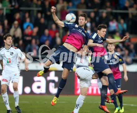 Fussball Bundesliga. RZ Pellets WAC gegen FC Admira Wacker Moedling. Christoph Schoesswendter, Stephan Zwierschitz (Admira). Klagenfurt, 8.3.2014.
Foto: Kuess

---
pressefotos, pressefotografie, kuess, qs, qspictures, sport, bild, bilder, bilddatenbank