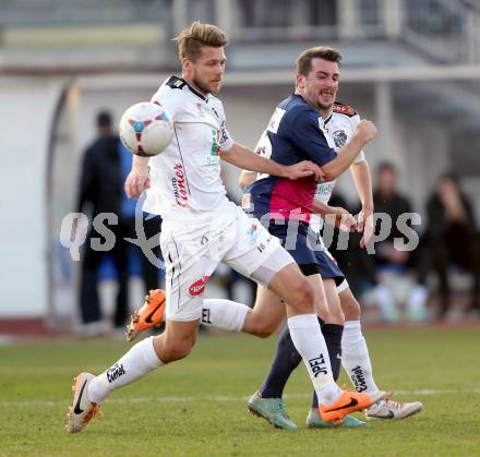 Fussball Bundesliga. RZ Pellets WAC gegen FC Admira Wacker Moedling. Boris Huettenbrenner, (WAC), Rene Schicker (Admira). Klagenfurt, 8.3.2014.
Foto: Kuess

---
pressefotos, pressefotografie, kuess, qs, qspictures, sport, bild, bilder, bilddatenbank