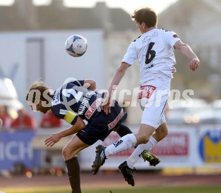 Fussball Bundesliga. RZ Pellets WAC gegen FC Admira Wacker Moedling. Christian Falk, (WAC), Richard Windbichler  (Admira). Klagenfurt, 8.3.2014.
Foto: Kuess

---
pressefotos, pressefotografie, kuess, qs, qspictures, sport, bild, bilder, bilddatenbank