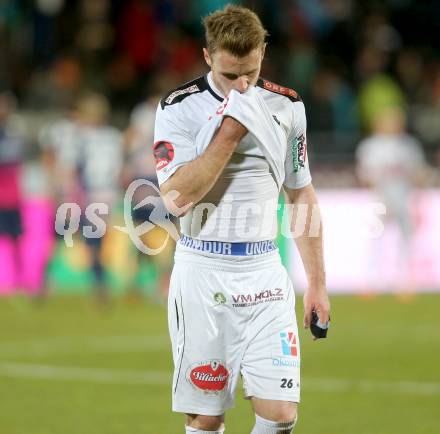 Fussball Bundesliga. RZ Pellets WAC gegen FC Admira Wacker Moedling. Enttaeuscht Michael Sollbauer (WAC). Klagenfurt, 8.3.2014.
Foto: Kuess

---
pressefotos, pressefotografie, kuess, qs, qspictures, sport, bild, bilder, bilddatenbank