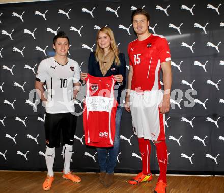 Fussball. Laenderspiel Oesterreich gegen Uruguay. Pressekonferenz Oesterreichischer Fussballverband.  Zlatko Junuzovic, Sebastian Proedl. Klagenfurt, 3.3.2013.
Foto: Kuess

---
pressefotos, pressefotografie, kuess, qs, qspictures, sport, bild, bilder, bilddatenbank