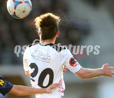 Fussball Bundesliga. RZ Pellets WAC gegen FC Admira Wacker Moedling. Feature, Kopfball. Stefan Schwendinger (WAC). Klagenfurt, 8.3.2014.
Foto: Kuess

---
pressefotos, pressefotografie, kuess, qs, qspictures, sport, bild, bilder, bilddatenbank