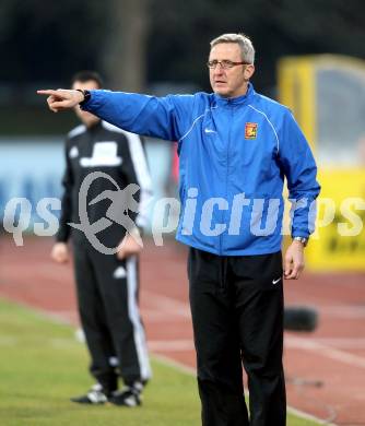 Fussball Bundesliga. RZ Pellets WAC gegen FC Admira Wacker Moedling. Trainer Walter Knaller (Admira). Klagenfurt, 8.3.2014.
Foto: Kuess

---
pressefotos, pressefotografie, kuess, qs, qspictures, sport, bild, bilder, bilddatenbank