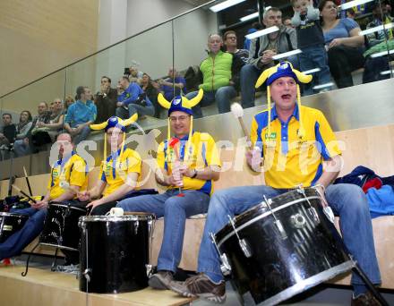 Volleyball MEVZA. Final Four. Finale. SK Aich/Dob gegen ACH Volley Ljubljana. Fans (Aich/Dob). Bleiburg, 12.3.2014. 
Foto: Kuess
---
pressefotos, pressefotografie, kuess, qs, qspictures, sport, bild, bilder, bilddatenbank