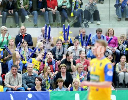 Volleyball MEVZA. Final Four. Finale. SK Aich/Dob gegen ACH Volley Ljubljana. Fans (Aich/Dob). Bleiburg, 12.3.2014. 
Foto: Kuess
---
pressefotos, pressefotografie, kuess, qs, qspictures, sport, bild, bilder, bilddatenbank