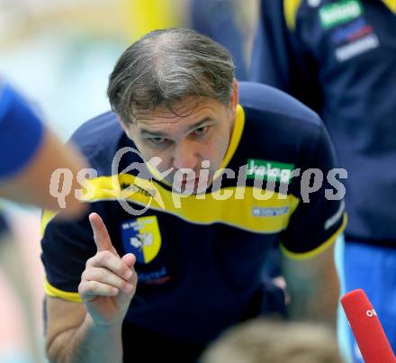 Volleyball MEVZA. Final Four. Finale. SK Aich/Dob gegen ACH Volley Ljubljana. Leonard BARIC (Aich/Dob). Bleiburg, 12.3.2014. 
Foto: Kuess
---
pressefotos, pressefotografie, kuess, qs, qspictures, sport, bild, bilder, bilddatenbank