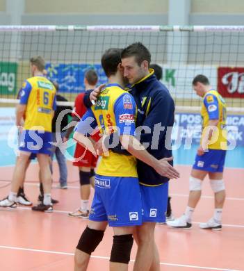 Volleyball MEVZA. Final Four. Finale. SK Aich/Dob gegen ACH Volley Ljubljana. Rok Satler (Aich/Dob). Bleiburg, 12.3.2014. 
Foto: Kuess
---
pressefotos, pressefotografie, kuess, qs, qspictures, sport, bild, bilder, bilddatenbank