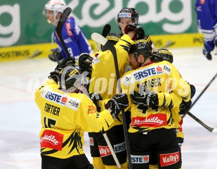 EBEL. Eishockey Bundesliga. EC VSV gegen UPC Vienna Capitals. Torjubel   (Vienna). Villach, am 14.3.2014.
Foto: Kuess 


---
pressefotos, pressefotografie, kuess, qs, qspictures, sport, bild, bilder, bilddatenbank