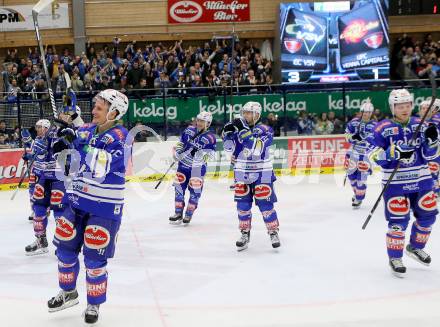 EBEL. Eishockey Bundesliga. EC VSV gegen UPC Vienna Capitals. Jubel VSV. Villach, am 14.3.2014.
Foto: Kuess 


---
pressefotos, pressefotografie, kuess, qs, qspictures, sport, bild, bilder, bilddatenbank