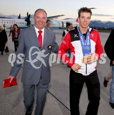 Behindertensport. Paralympics. Empfang Doppelgoldmedaillengewinner Markus Salcher.  Markus Salcher. Klagenfurt, am 17.3.2014.
Foto: Kuess
---
pressefotos, pressefotografie, kuess, qs, qspictures, sport, bild, bilder, bilddatenbank