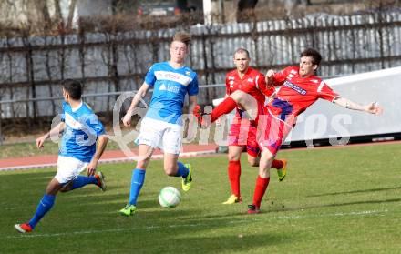 Fussball. Regionalliga. VSV gegen SAK. Michael Ramusch (VSV), Martin Lenosek (SAK). Villach, 22.3.2014.
Foto: Kuess
---
pressefotos, pressefotografie, kuess, qs, qspictures, sport, bild, bilder, bilddatenbank