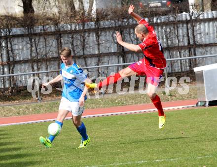 Fussball. Regionalliga. VSV gegen SAK. Michael Ramusch (VSV), Christian Dlopst (SAK). Villach, 22.3.2014.
Foto: Kuess
---
pressefotos, pressefotografie, kuess, qs, qspictures, sport, bild, bilder, bilddatenbank