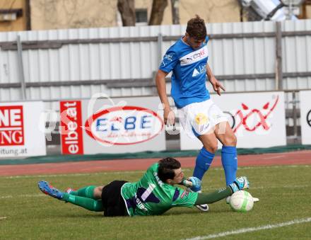 Fussball. Regionalliga. VSV gegen SAK. Moritz Guetz (VSV), Marcel Reichmann (SAK). Villach, 22.3.2014.
Foto: Kuess
---
pressefotos, pressefotografie, kuess, qs, qspictures, sport, bild, bilder, bilddatenbank