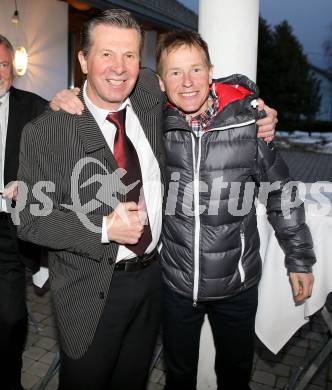 Schi Nordisch. Schispringen. 60. Geburtstag Karl Schnabl.  Karl Schnabl, Andreas Goldberger. Achomitz, am 22.3.2014.
Foto: Kuess
---
pressefotos, pressefotografie, kuess, qs, qspictures, sport, bild, bilder, bilddatenbank