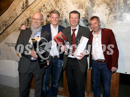 Schi Nordisch. Schispringen. 60. Geburtstag Karl Schnabl. Toni Innauer, Thomas Morgenster, Karl Schnabl, Ernst Vettori. Achomitz, am 22.3.2014.
Foto: Kuess
---
pressefotos, pressefotografie, kuess, qs, qspictures, sport, bild, bilder, bilddatenbank