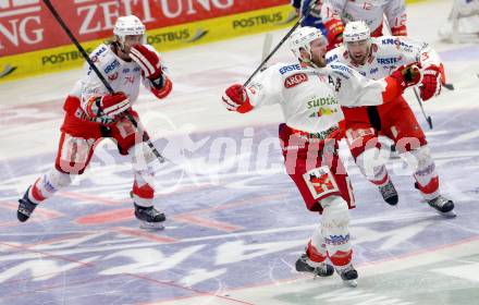 EBEL. Eishockey Bundesliga. EC VSV gegen HCB Suedtirol. Torjubel Bozen. Villach, am 25.3.2014.
Foto: Kuess 


---
pressefotos, pressefotografie, kuess, qs, qspictures, sport, bild, bilder, bilddatenbank