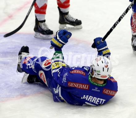 EBEL. Eishockey Bundesliga. EC VSV gegen HCB Suedtirol. Torjubel Cole Jarrett (VSV). Villach, am 25.3.2014.
Foto: Kuess 


---
pressefotos, pressefotografie, kuess, qs, qspictures, sport, bild, bilder, bilddatenbank