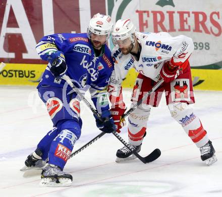 EBEL. Eishockey Bundesliga. EC VSV gegen HCB Suedtirol. Curtis Fraser,  (VSV), David Laliberte (Bozen). Villach, am 25.3.2014.
Foto: Kuess 


---
pressefotos, pressefotografie, kuess, qs, qspictures, sport, bild, bilder, bilddatenbank