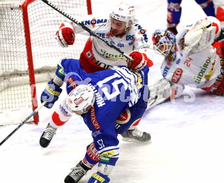 EBEL. Eishockey Bundesliga. EC VSV gegen HCB Suedtirol. Eric Hunter (VSV), Mark Santorelli (Bozen). Villach, am 25.3.2014.
Foto: Kuess 


---
pressefotos, pressefotografie, kuess, qs, qspictures, sport, bild, bilder, bilddatenbank