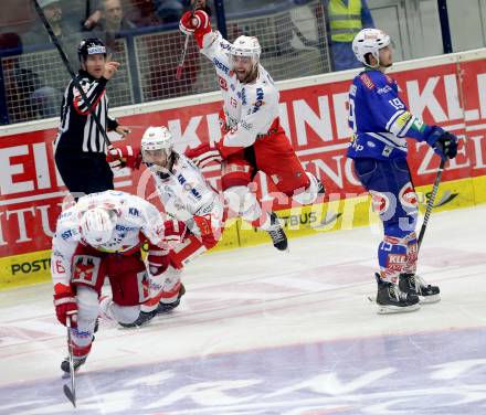 EBEL. Eishockey Bundesliga. EC VSV gegen HCB Suedtirol. Torjubel   (Bozen). Villach, am 25.3.2014.
Foto: Kuess 


---
pressefotos, pressefotografie, kuess, qs, qspictures, sport, bild, bilder, bilddatenbank