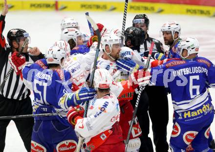 EBEL. Eishockey Bundesliga. EC VSV gegen HCB Suedtirol. Gerhard Unterluggauer, (VSV), Marco Insam  (Bozen). Villach, am 25.3.2014.
Foto: Kuess 


---
pressefotos, pressefotografie, kuess, qs, qspictures, sport, bild, bilder, bilddatenbank