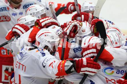 EBEL. Eishockey Bundesliga. EC VSV gegen HCB Suedtirol. Torjubel  (Bozen). Villach, am 25.3.2014.
Foto: Kuess 


---
pressefotos, pressefotografie, kuess, qs, qspictures, sport, bild, bilder, bilddatenbank