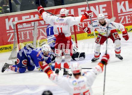 EBEL. Eishockey Bundesliga. EC VSV gegen HCB Suedtirol. Torjubel Bozen. Villach, am 25.3.2014.
Foto: Kuess 


---
pressefotos, pressefotografie, kuess, qs, qspictures, sport, bild, bilder, bilddatenbank