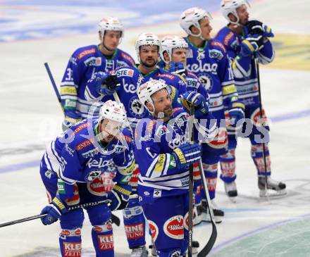 EBEL. Eishockey Bundesliga. EC VSV gegen HCB Suedtirol. enttaeuschte VSV Spieler. Villach, am 25.3.2014.
Foto: Kuess 


---
pressefotos, pressefotografie, kuess, qs, qspictures, sport, bild, bilder, bilddatenbank