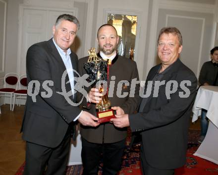 EBEL Eishockey Bundesliga.  Wahl zum Eishockeysuperstar 2014. Giuseppe Mion, Gerhard Unterluggauer, Gilbert Isep. Klagenfurt, 26.3.2014.
Foto: Kuess
---
pressefotos, pressefotografie, kuess, qs, qspictures, sport, bild, bilder, bilddatenbank