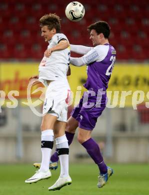 Fussball Regionalliga. SK Austria Klagenfurt gegen VSV. Andreas Tiffner, (Austria Klagenfurt), Moritz Guetz (VSV). Klagenfurt, 28.3.2014.
Foto: Kuess
---
pressefotos, pressefotografie, kuess, qs, qspictures, sport, bild, bilder, bilddatenbank