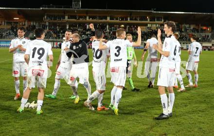 Fussball. tipp3-Bundesliga powered by T-Mobile. RZ Pellets WAC gegen SC Wiener Neustadt. Jubel WAC (WAC). Wolfsberg, am 29.3.2014.
Foto: Kuess

---
pressefotos, pressefotografie, kuess, qs, qspictures, sport, bild, bilder, bilddatenbank