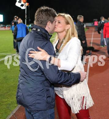 Fussball. tipp3-Bundesliga powered by T-Mobile. RZ Pellets WAC gegen SC Wiener Neustadt. Dietmar und Waltraud Riegler (WAC). Wolfsberg, am 29.3.2014.
Foto: Kuess

---
pressefotos, pressefotografie, kuess, qs, qspictures, sport, bild, bilder, bilddatenbank