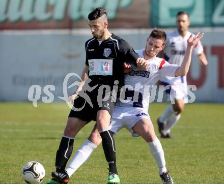 Fussball Regionalliga. SAK gegen WAC Amateure. Patrick Lausegger,  (SAK),  Daniel Lucas Segovia (WAC). Welzenegg,, am 29.3.2014.
Foto: Kuess
---
pressefotos, pressefotografie, kuess, qs, qspictures, sport, bild, bilder, bilddatenbank