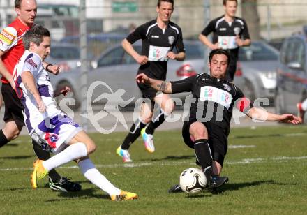 Fussball Regionalliga. SAK gegen WAC Amateure. Thomas Riedl, (SAK),  Angelo Darmann  (WAC). Welzenegg,, am 29.3.2014.
Foto: Kuess
---
pressefotos, pressefotografie, kuess, qs, qspictures, sport, bild, bilder, bilddatenbank