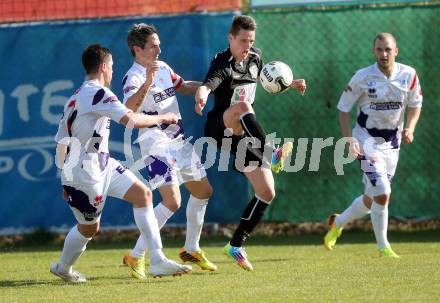 Fussball Regionalliga. SAK gegen WAC Amateure. Darjan Aleksic, Thomas Riedl, Christian Dlopst,  (SAK), Patrick Pfennich (WAC). Welzenegg,, am 29.3.2014.
Foto: Kuess
---
pressefotos, pressefotografie, kuess, qs, qspictures, sport, bild, bilder, bilddatenbank