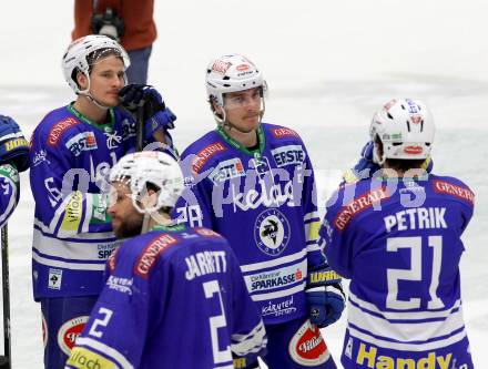 EBEL. Eishockey Bundesliga. EC VSV gegen HCB Suedtirol. Enttaeuscht Daniel Nageler, Marius Goehringer (VSV). Villach, am 30.3.2014.
Foto: Kuess 


---
pressefotos, pressefotografie, kuess, qs, qspictures, sport, bild, bilder, bilddatenbank