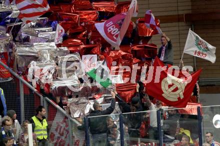 EBEL. Eishockey Bundesliga. EC VSV gegen HCB Suedtirol. Fans  (Bozen). Villach, am 30.3.2014.
Foto: Kuess 


---
pressefotos, pressefotografie, kuess, qs, qspictures, sport, bild, bilder, bilddatenbank