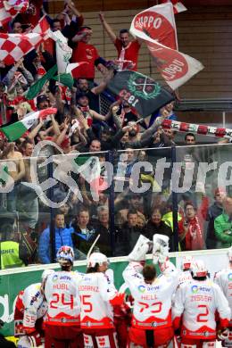 EBEL. Eishockey Bundesliga. EC VSV gegen HCB Suedtirol. Jubel Fans (Bozen). Villach, am 30.3.2014.
Foto: Kuess 


---
pressefotos, pressefotografie, kuess, qs, qspictures, sport, bild, bilder, bilddatenbank