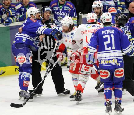 EBEL. Eishockey Bundesliga. EC VSV gegen HCB Suedtirol. Curtis Fraser,  (VSV), Stefan Zisser (Bozen). Villach, am 30.3.2014.
Foto: Kuess 


---
pressefotos, pressefotografie, kuess, qs, qspictures, sport, bild, bilder, bilddatenbank