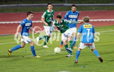 Fussball Regionalliga. VSV gegen Wallern. Tobias Marco Graf, (VSV), Oliver Holzinger  (Wallern). Villach, 4.4.2014.
Foto: Kuess
---
pressefotos, pressefotografie, kuess, qs, qspictures, sport, bild, bilder, bilddatenbank