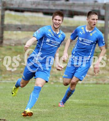 Fussball Unterliga Ost. DSG Sele Zell gegen KAC. Torjubel Dejan Zadnikar (Zell). Zell Pfarre, am 6.4.2014.
Foto: Kuess
---
pressefotos, pressefotografie, kuess, qs, qspictures, sport, bild, bilder, bilddatenbank