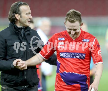 Fussball Regionalliga. SK Austria Klagenfurt gegen SAK. Darjo Biscan, Igor Ogris (SAK). Klagenfurt, 11.4.2014.
Foto: Kuess
---
pressefotos, pressefotografie, kuess, qs, qspictures, sport, bild, bilder, bilddatenbank