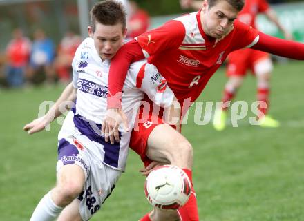 Fussball. Unterliga Ost. KAC 1909 gegen SG SAK Amateure. Stephan Borovnik (KAC), Joze Kumprej (SAK). Klagenfurt, 12.4.2014.
Foto: Kuess
---
pressefotos, pressefotografie, kuess, qs, qspictures, sport, bild, bilder, bilddatenbank