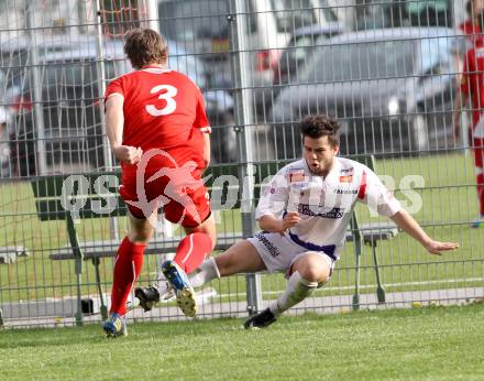 Fussball. Unterliga Ost. KAC 1909 gegen SG SAK Amateure. Martin Auer (KAC), Manfred Ogris (SAK). Klagenfurt, 12.4.2014.
Foto: Kuess
---
pressefotos, pressefotografie, kuess, qs, qspictures, sport, bild, bilder, bilddatenbank