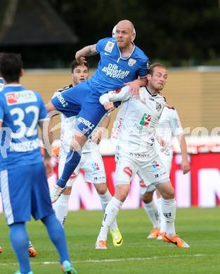 Fussball BUndesliga. RZ Pellets WAC gegen SV Scholz Groedig.  Danijel Micic,  (WAC), Hannes Sigurdsson (Groedig). Wolfsberg, am 12.4.2014.
Foto: Kuess

---
pressefotos, pressefotografie, kuess, qs, qspictures, sport, bild, bilder, bilddatenbank