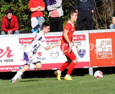 Fussball. Unterliga Ost. KAC 1909 gegen SG SAK Amateure. Toni Krijan (KAC), Philip Michael Osina (SAK). Klagenfurt, 12.4.2014.
Foto: Kuess
---
pressefotos, pressefotografie, kuess, qs, qspictures, sport, bild, bilder, bilddatenbank