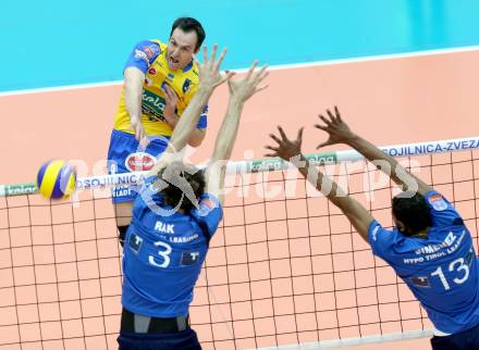 Volleyball Bundesliga. AVL Finalspiel. SK Aich/Dob gegen Hypo Tirol. Andrej Grut (Aich). Bleiburg, 12.4.2014.
Foto: Kuess
---
pressefotos, pressefotografie, kuess, qs, qspictures, sport, bild, bilder, bilddatenbank