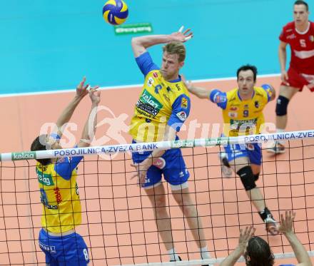 Volleyball Bundesliga. AVL Finalspiel. SK Aich/Dob gegen Hypo Tirol. Peter Wohlfahrtstaetter (Aich). Bleiburg, 12.4.2014.
Foto: Kuess
---
pressefotos, pressefotografie, kuess, qs, qspictures, sport, bild, bilder, bilddatenbank