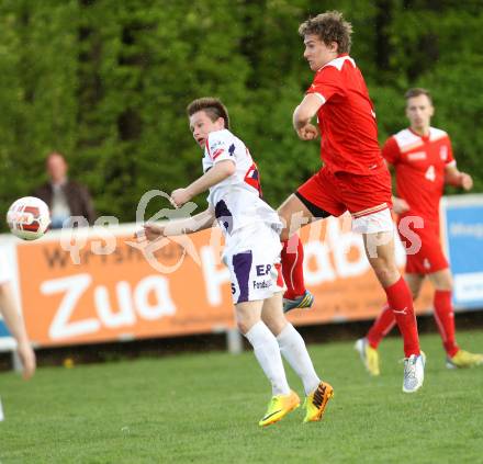 Fussball. Unterliga Ost. KAC 1909 gegen SG SAK Amateure. Martin Auer (KAC), Joze Kumprej (SAK). Klagenfurt, 12.4.2014.
Foto: Kuess
---
pressefotos, pressefotografie, kuess, qs, qspictures, sport, bild, bilder, bilddatenbank